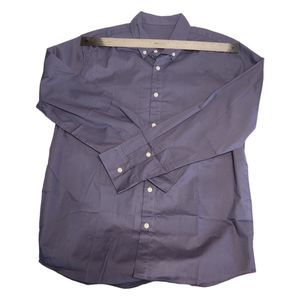 Jmieer Men's Long-Sleeved M Medium Dark Blue Button-Up Shirt